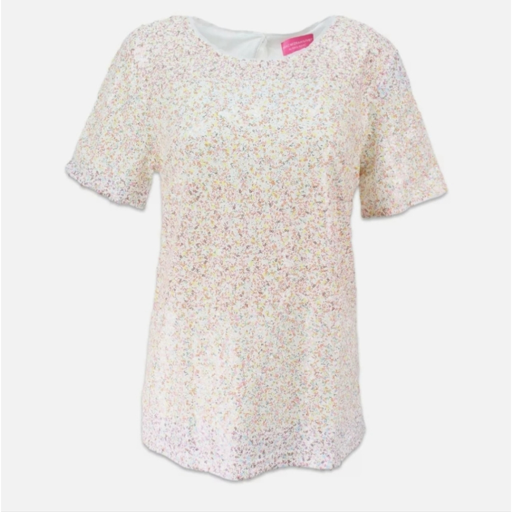 NWT Isaac Mizrahi Live! Sequin Embellished Women's Top